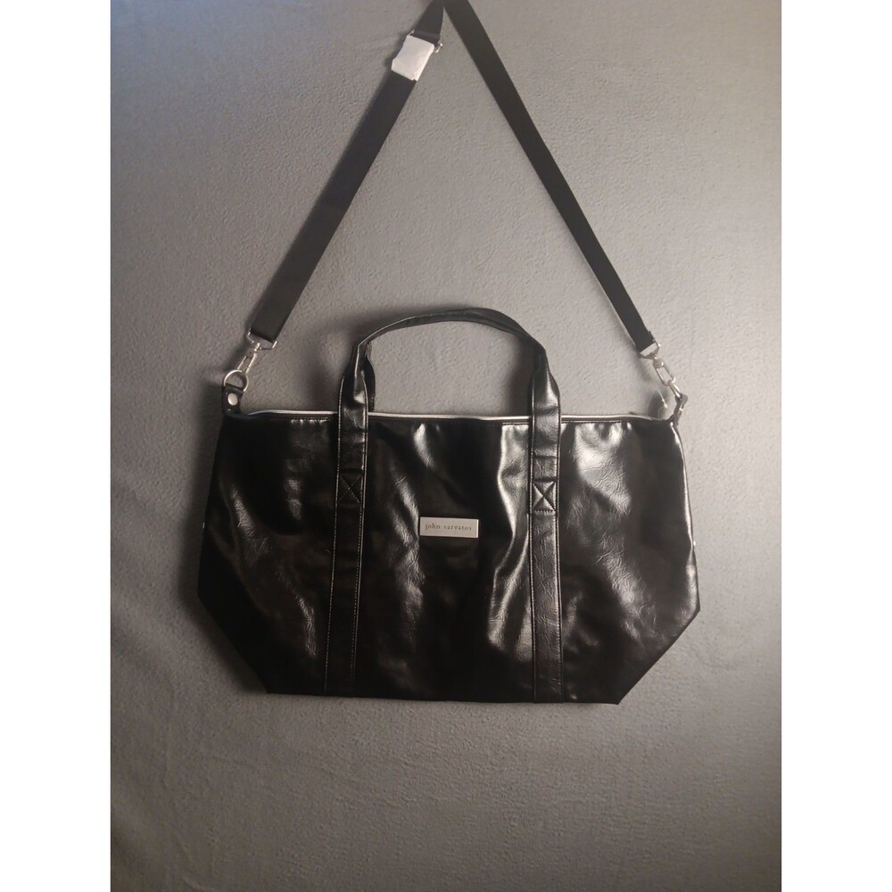 John Varvatos NWOT Faux Leather Duffle Large Tote Shoulder Crossbody Bag